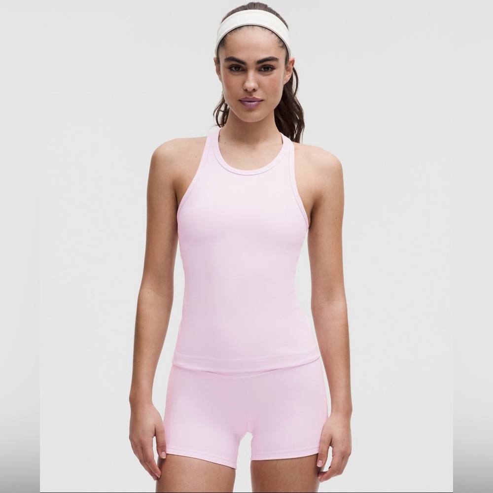 lululemon Align Waist-Length Racerback Tank Top Pink Organza 8 Like New